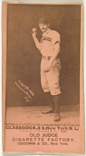 Glasscock, Shortstop, New York, from the Old Judge series (N172) for Old Judge Cigarettes by Goodwin & Company, photograph, 1888