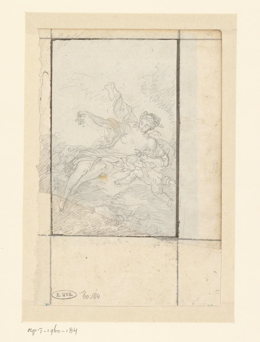 Aurora (after Boucher) by anonymous, drawing, 1769-1825