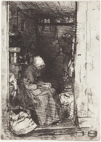 La Vieille aux Loques by James McNeill Whistler, print, 1858
