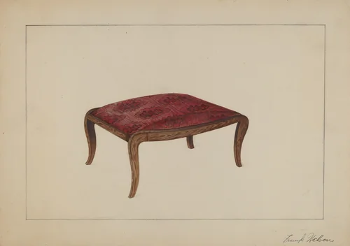 Foot Stool by Frank Nelson, index of american design, 1937