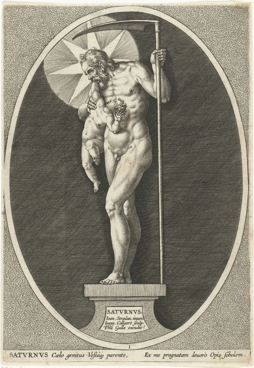 Saturnus by Unknown, print, 1585-1628