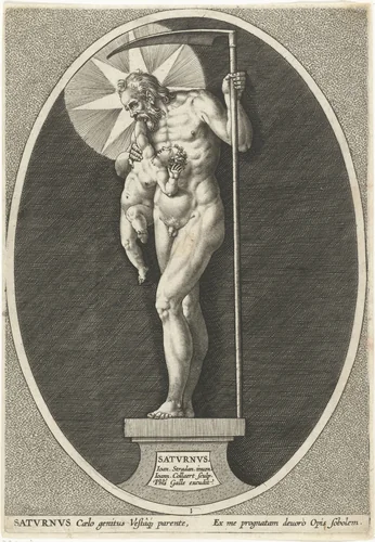 Saturnus by Unknown, print, 1585-1628