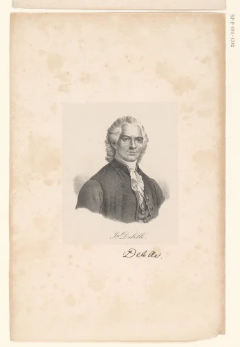 Portret van Jacques Delille by anonymous, print, 1818-1842