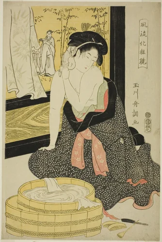 Mirror of Elegance (Furyu kesho kagami) by Tamagawa Shucho, print, 1700-1800