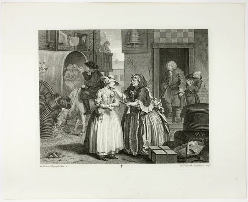 Plate one, from A Harlot's Progress by William Hogarth, print, 1732