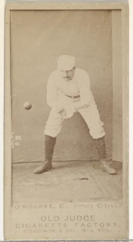 Thomas Joseph "Tom" O'Rourke, Catcher, Jersey City Skeeters, from the Old Judge series (N172) for Old Judge Cigarettes by Goodwin & Company, photograph, 1887-1889