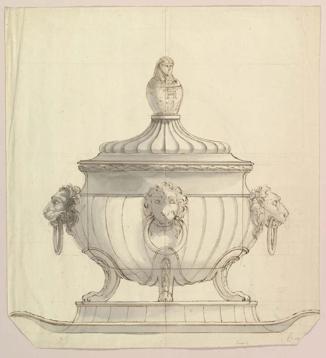 Design for a Tureen by anonymous, drawing, 1800-1899