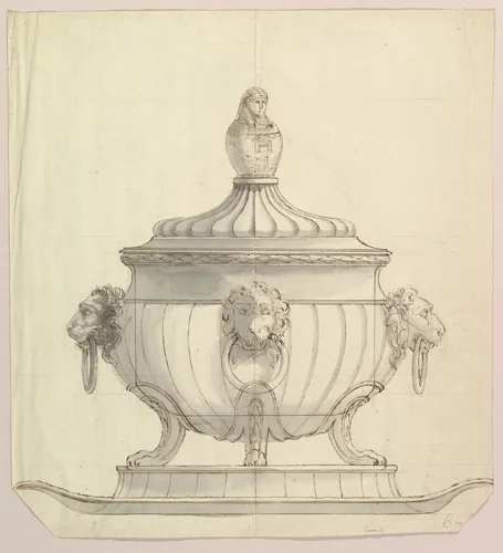Design for a Tureen by anonymous, drawing, 1800-1899