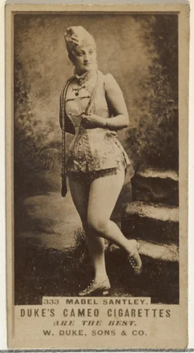 Card Number 333, Mabel Santley, from the Actors and Actresses series (N145-5) issued by Duke Sons & Co. to promote Cameo Cigarettes by W. Duke, Sons & Co., photograph, 1880-1889
