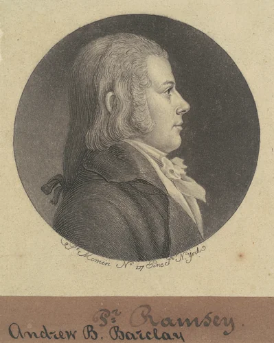 Andrew D. Barclay by Charles B. J. Févret de Saint-Mémin, print, 1796-1797