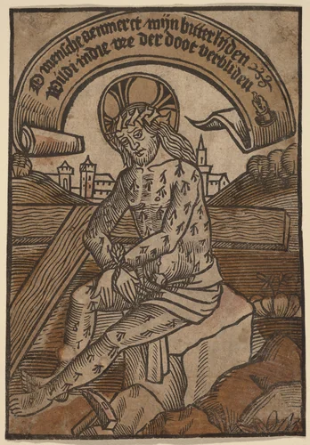 Christ as the Man of Sorrows by Netherlandish 15th Century, print, 1500