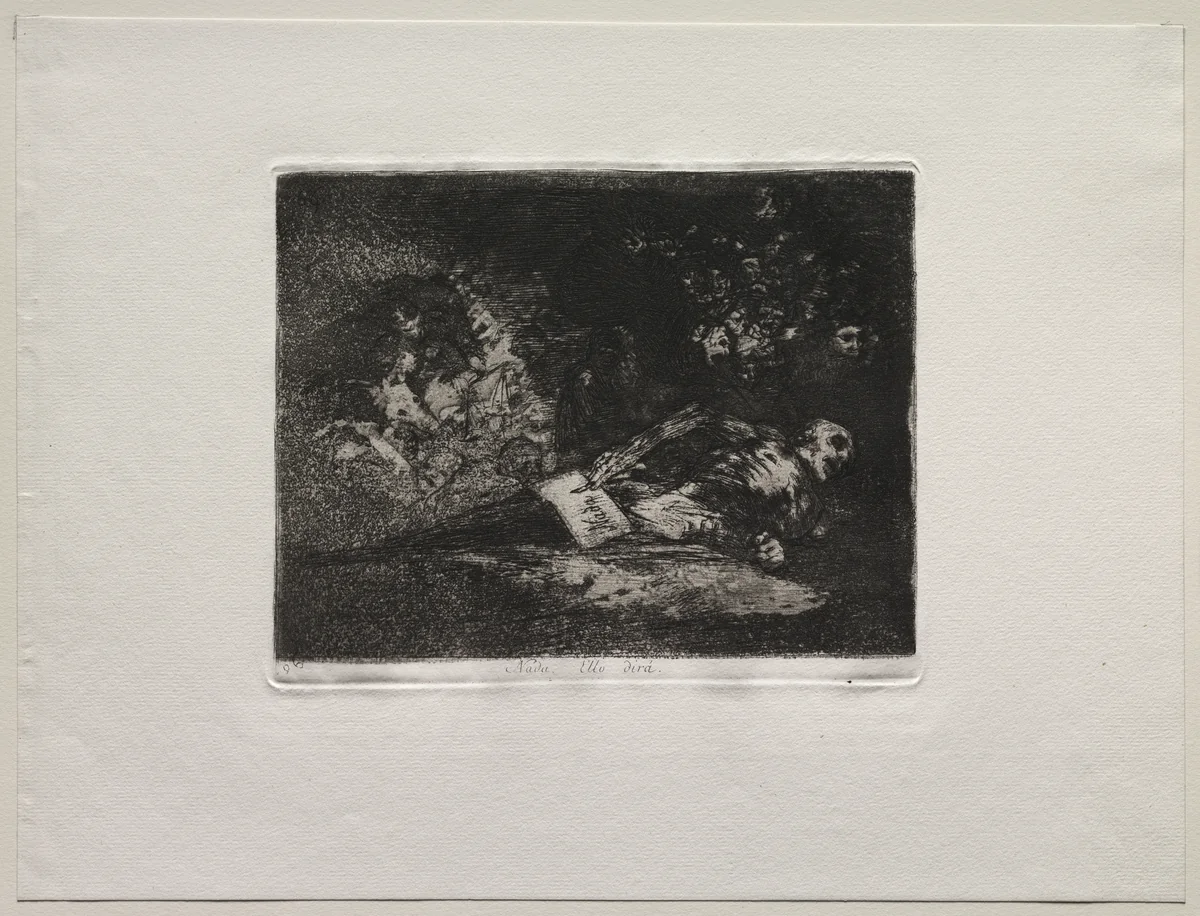The Horrors of War: Nothing. The Event Will Tell by Francisco de Goya, print, 1810-1820
