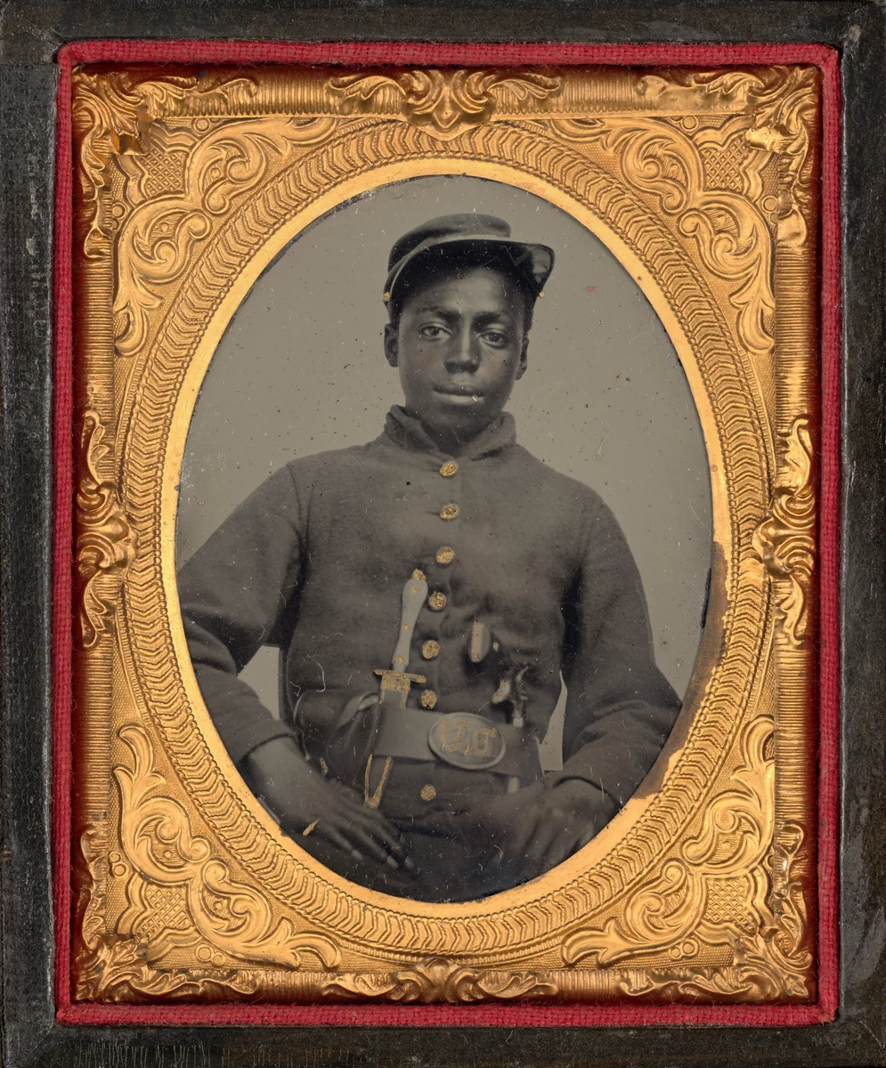 Portrait of a Soldier by American 19th Century, photograph, 1857-1867