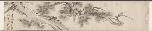 Old Pine Tree by Wen Zhengming (文徵明), painting, 1535-1539
