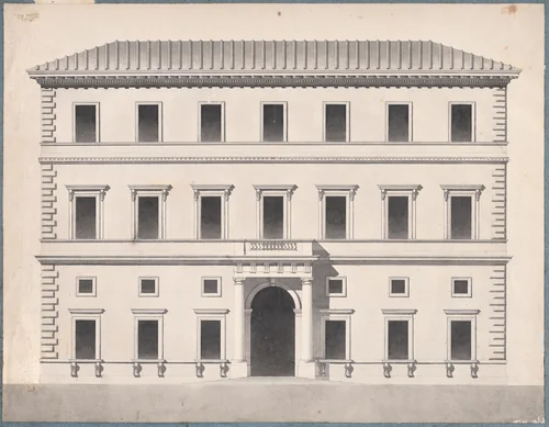 Architectural Study of a Renaissance Palace by anonymous, drawing, 1750-1820