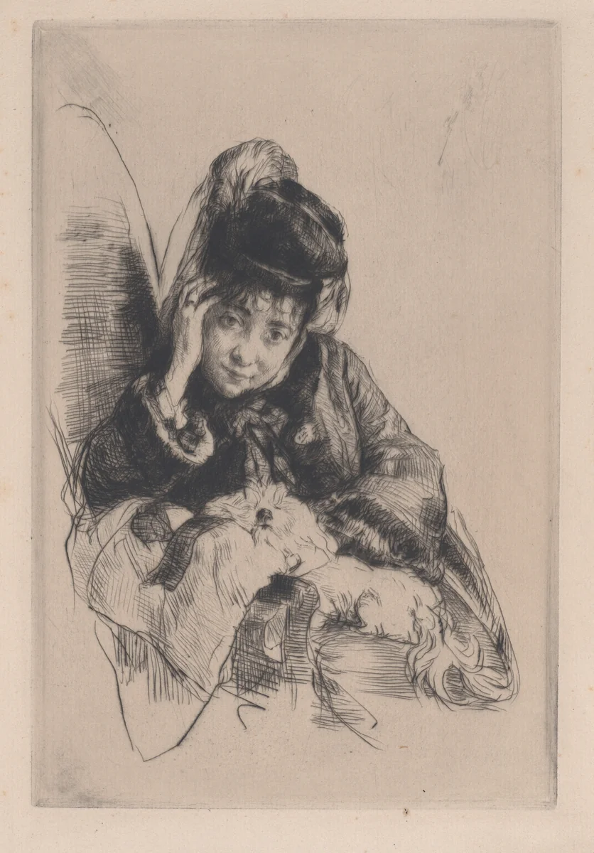 Portrait of Madame Hector de Callias (Nina de Villart) by Marcellin Desboutin, print, 1879