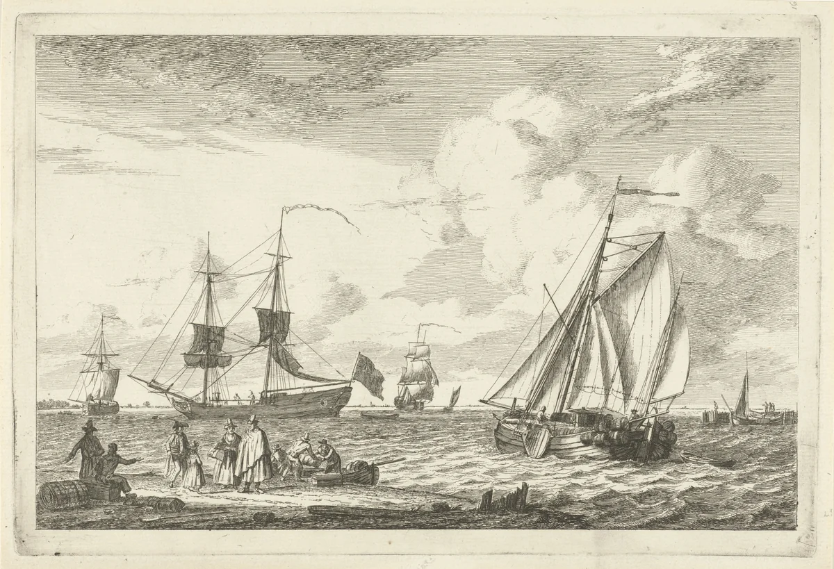 Riviergezicht by Gerrit Groenewegen, print, 1793