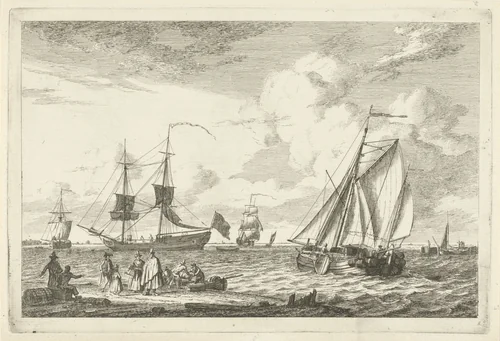 Riviergezicht by Gerrit Groenewegen, print, 1793