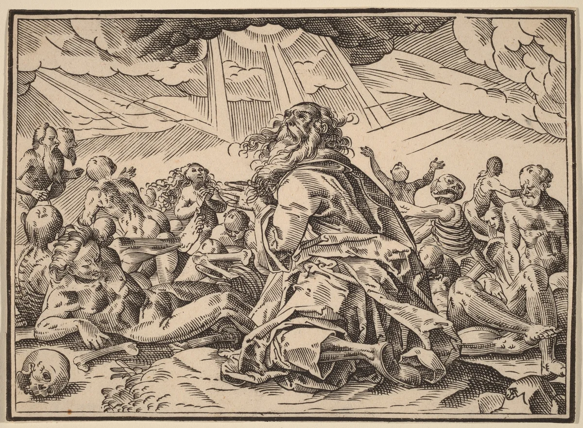 Christ Tells His Disciples of the Last Judgment by Christoph Murer, print, 1558-1614