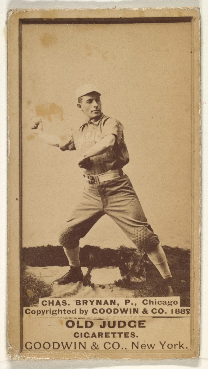Chas. Brynan, Pitcher, Chicago, from the Old Judge series (N172) for Old Judge Cigarettes by Goodwin & Company, photograph, 1888