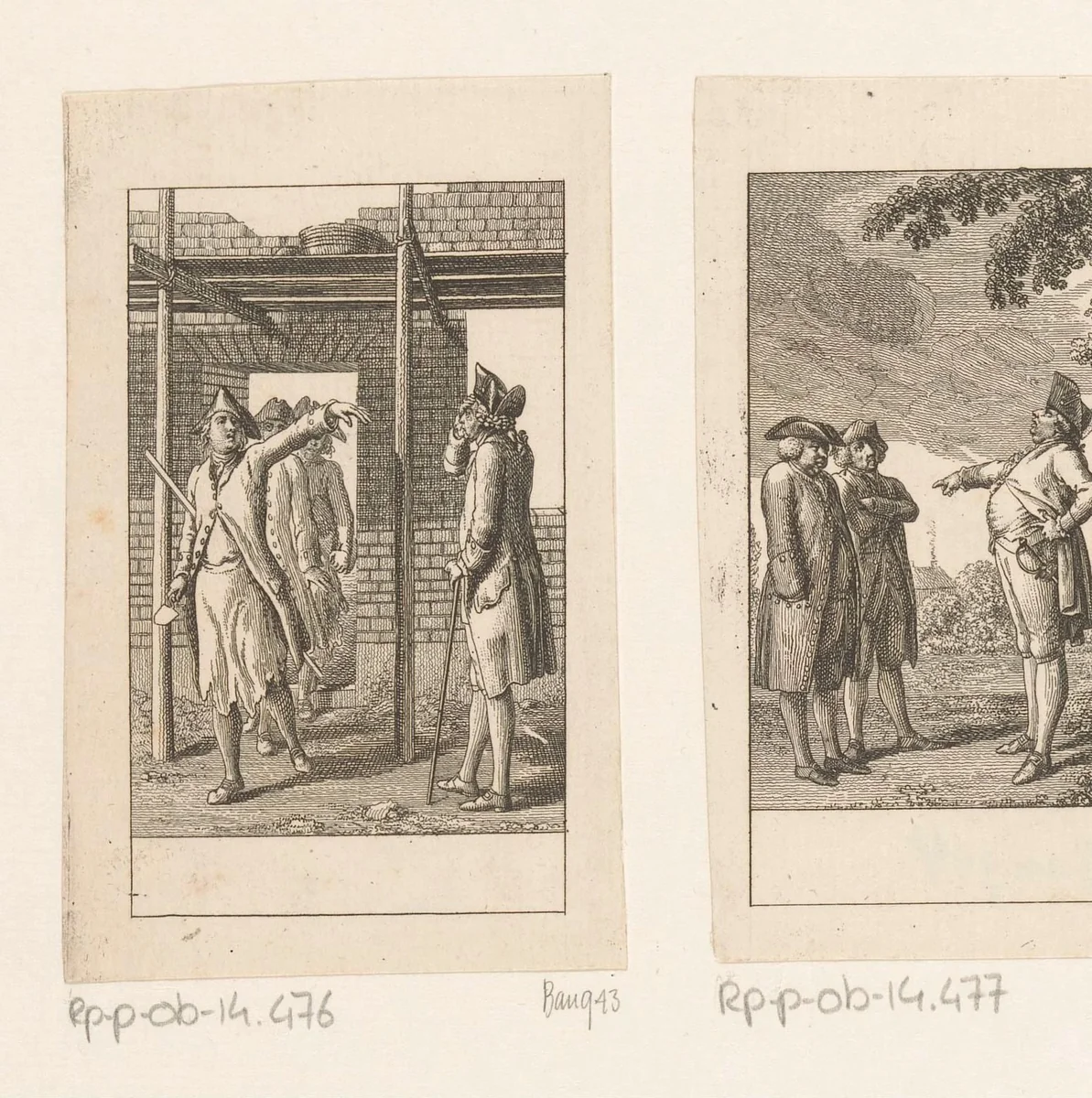 Dwaasheid van de bouwdrang by Daniel Nikolaus Chodowiecki, print, 1782