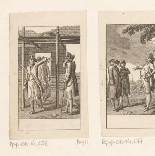 Dwaasheid van de bouwdrang by Daniel Nikolaus Chodowiecki, print, 1782