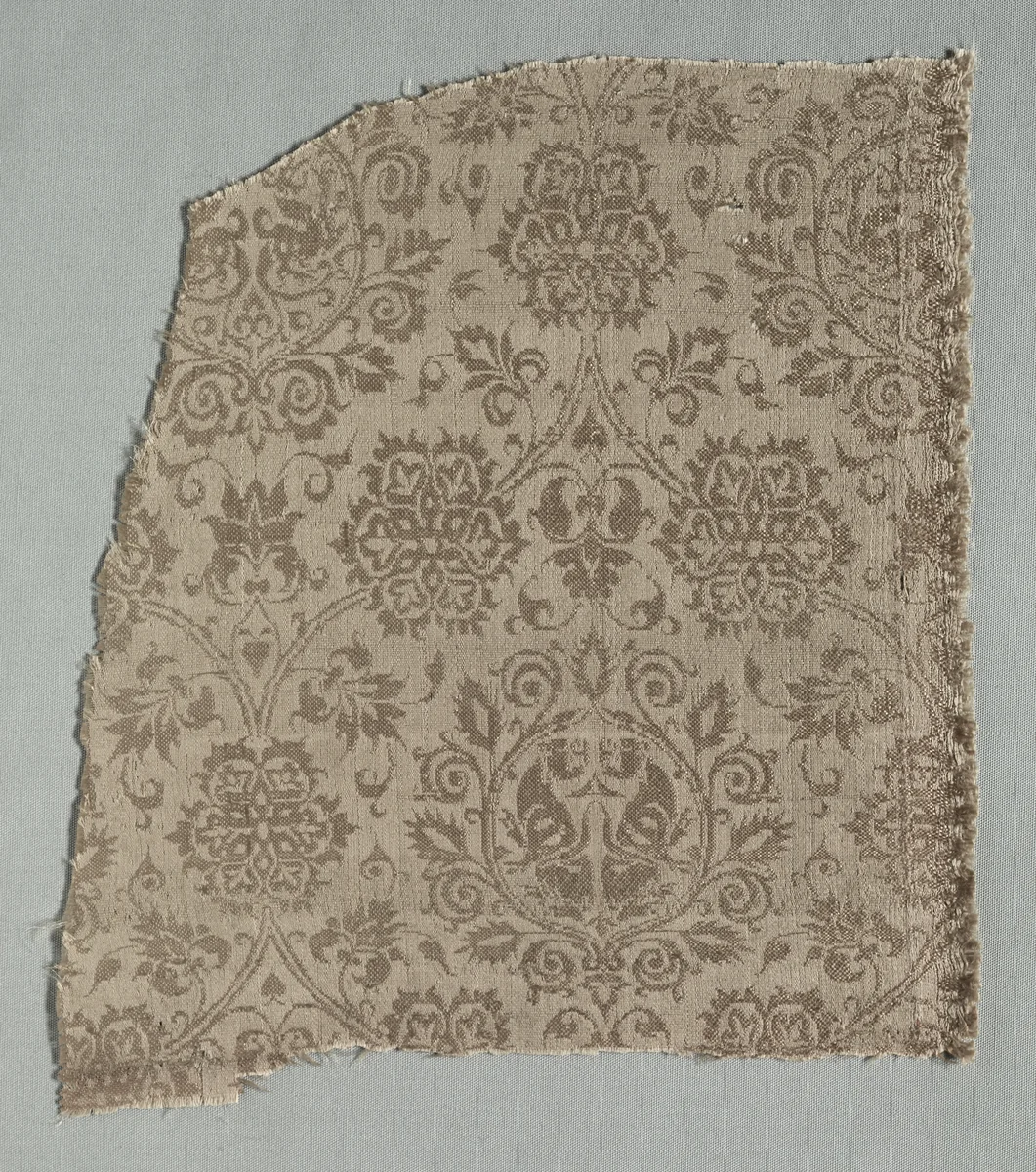Silk Fragment by Unknown, textile, 1375-1399