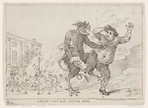 Great Cry and Little Wool by Thomas Rowlandson, print, 1783