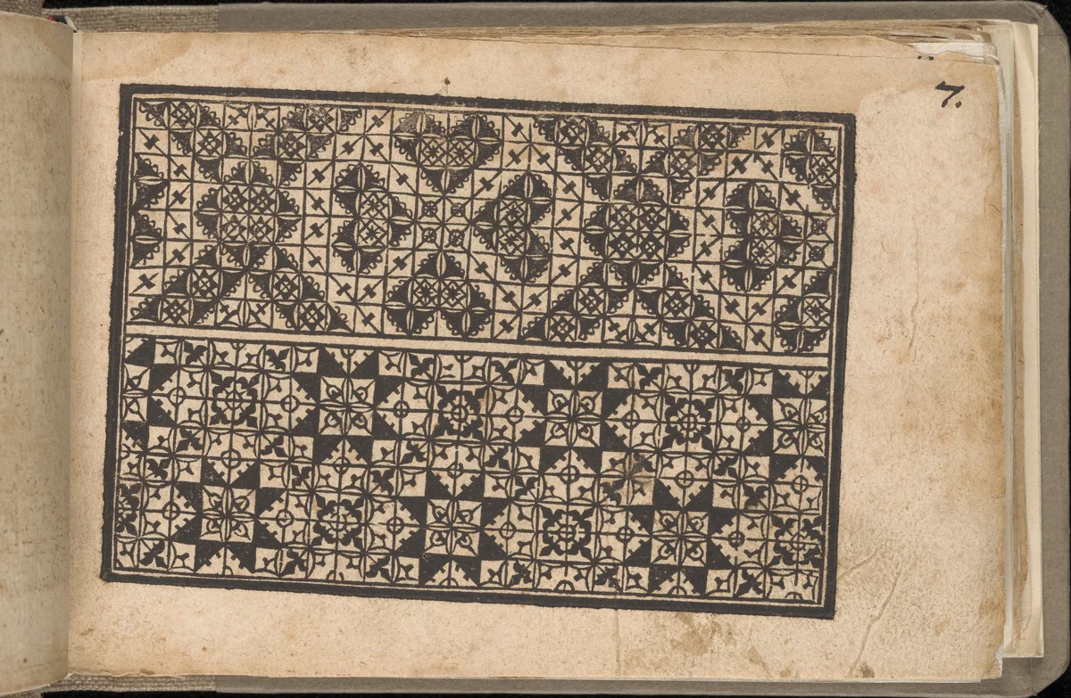 Schön newes Modelbuch (Page 7r) by Sigismundus Latomus, book, 1608