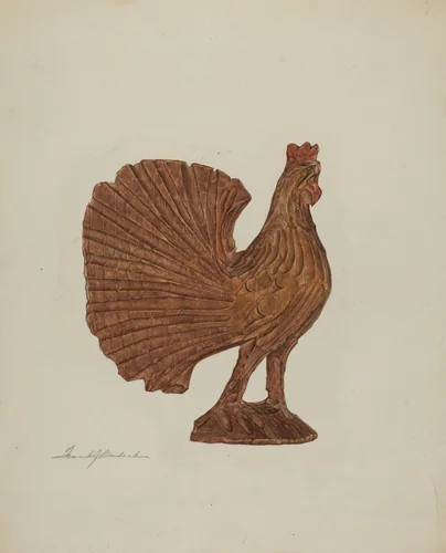 Pa. German Toy Rooster by Frank Budash, index of american design, 1939