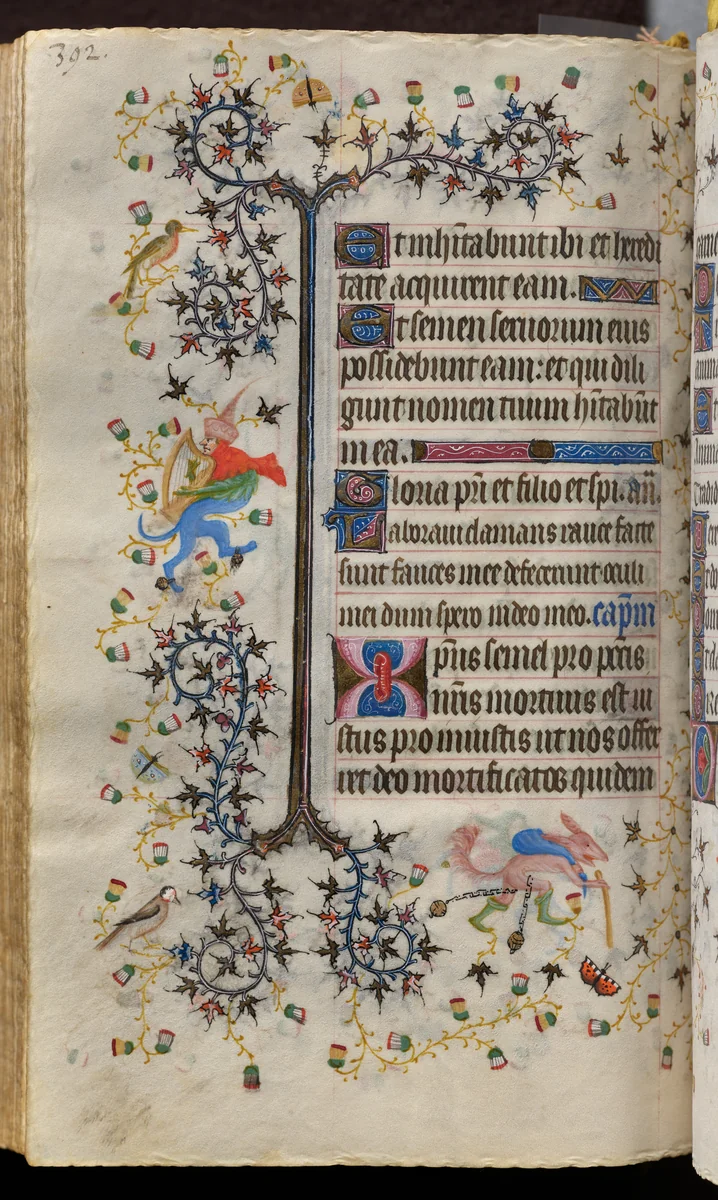 Hours of Charles the Noble, King of Navarre (1361-1425): fol. 190v, Text by Master of the Brussels Initials and Associates, book, 1400-1410