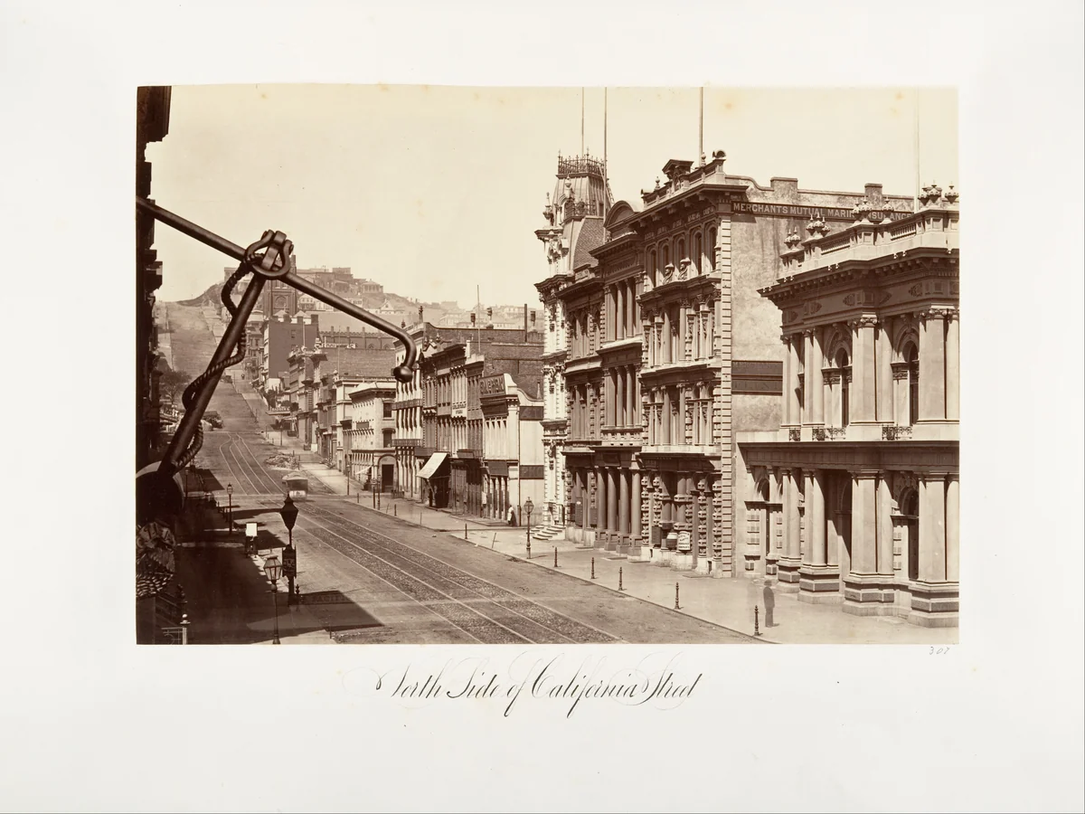 North Side of California Street by Carleton E. Watkins, photograph, 1864