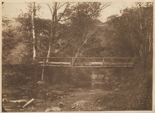 Landscape with Trees and Bridge by French 19th Century, photograph, 1850
