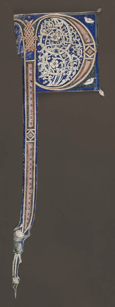 Decorated Initial (P) (Excised from a Bible?) by Unknown, manuscript, 1150-1160