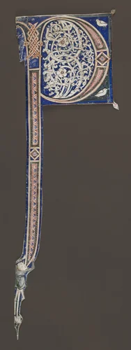 Decorated Initial (P) (Excised from a Bible?) by Unknown, manuscript, 1150-1160