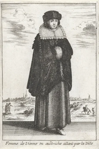 Femme de Vienne en austriche allant par la Ville by anonymous, print, 1662