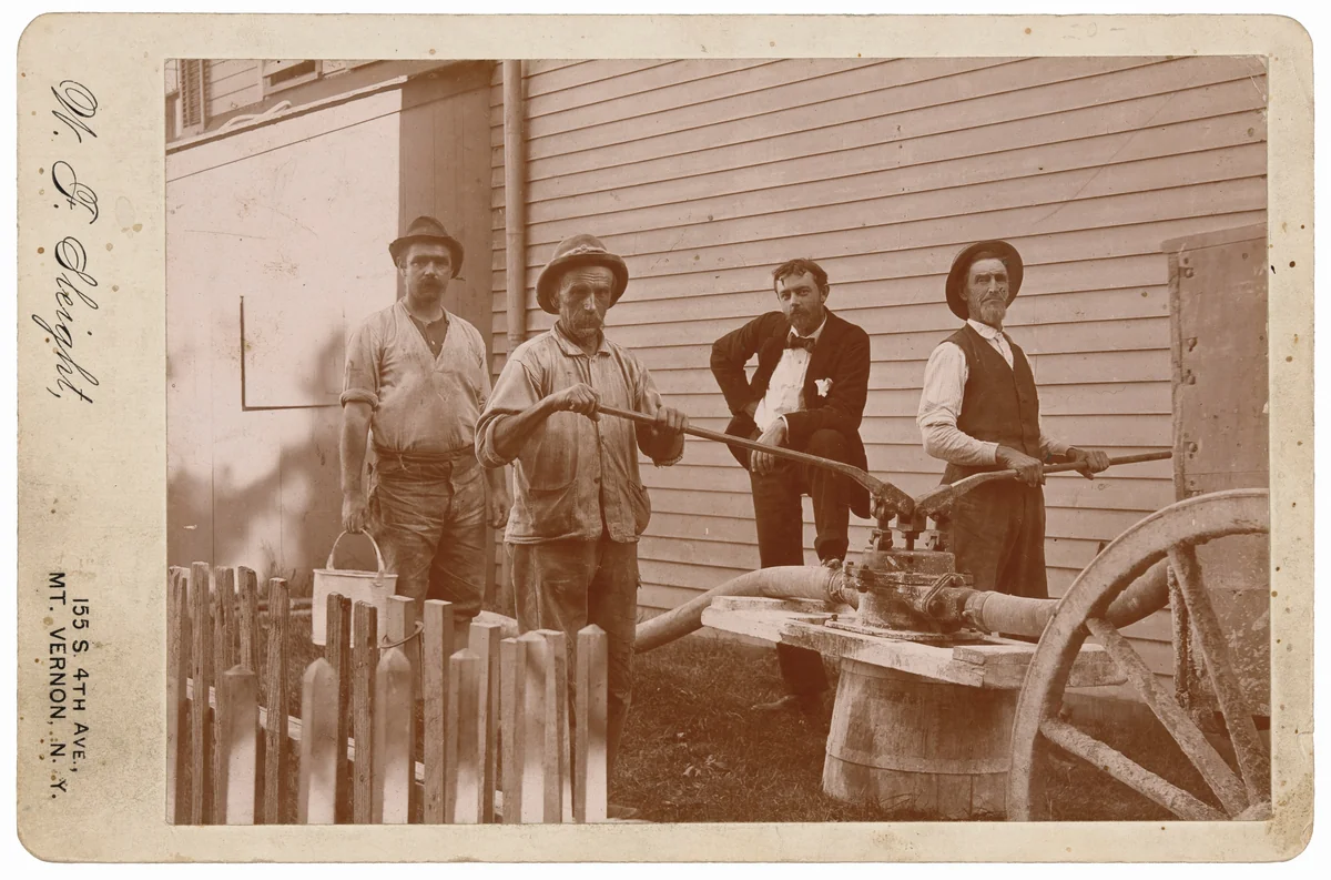 Portrait of Night Soil Pumpers by William F. Sleight, photograph, 1892-1902