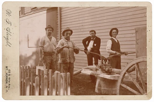 Portrait of Night Soil Pumpers by William F. Sleight, photograph, 1892-1902