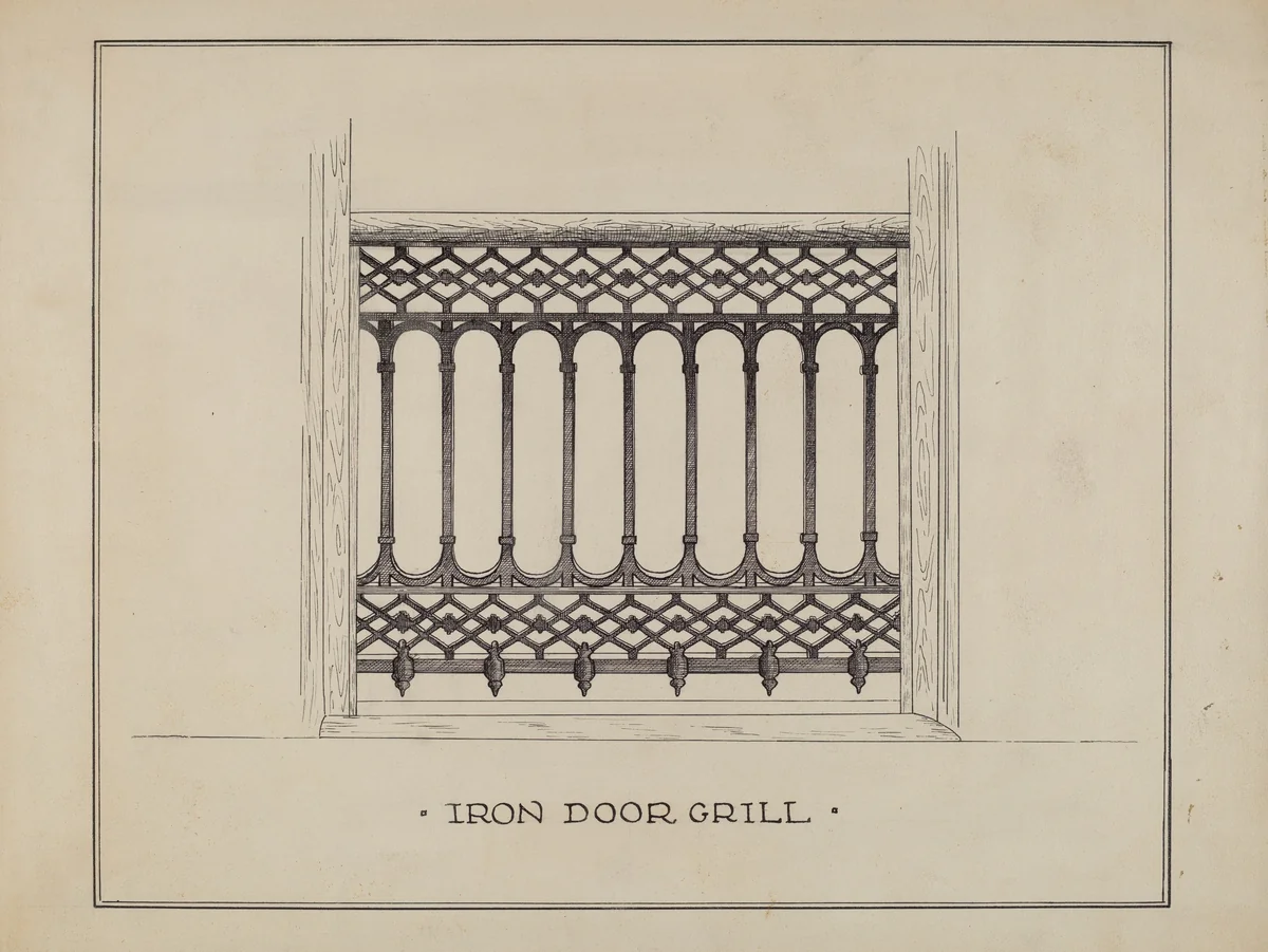 Cast Iron Balcony Railing by Ray Price, index of american design, 1936