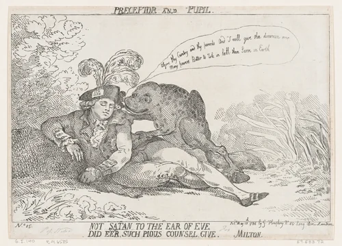 Preceptor and Pupil by Thomas Rowlandson, print, 1784