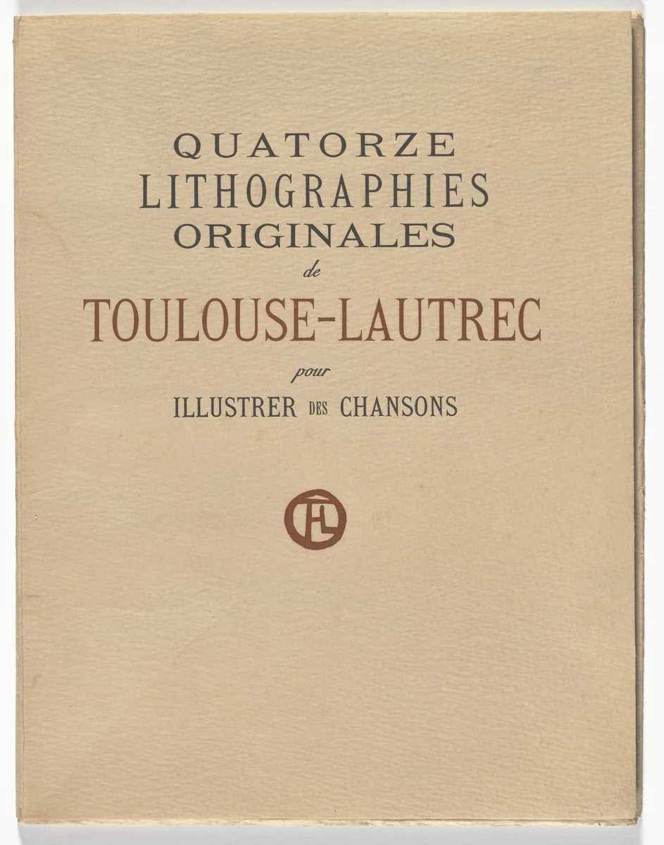 Quatorze lithographies originales (Mélodies de Désiré Dihau) by Henri de Toulouse-Lautrec, illustrated book, 1935