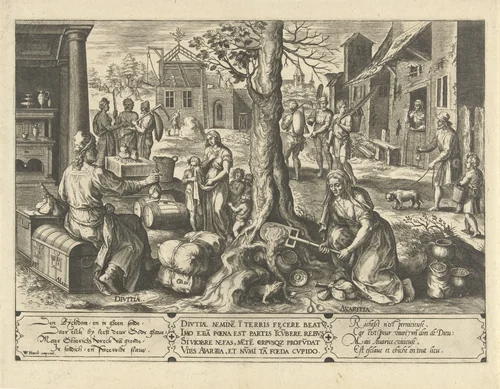 Gierigheid, het gevaar van rijkdom by Unknown, print, 1577