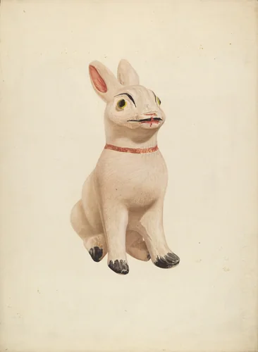 Chalkware Rabbit by Betty Fuerst, index of american design, 1940