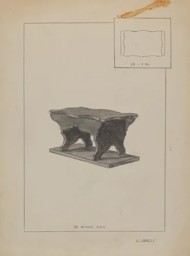 Child's Bench by Albert Camilli, index of american design, 1936