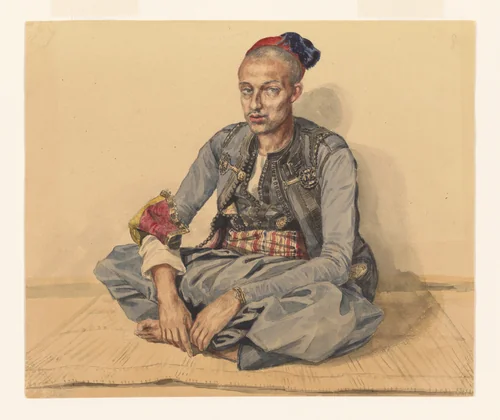 Artisan from Algiers by Olivier Bro de Comères, drawing, 1828-1845