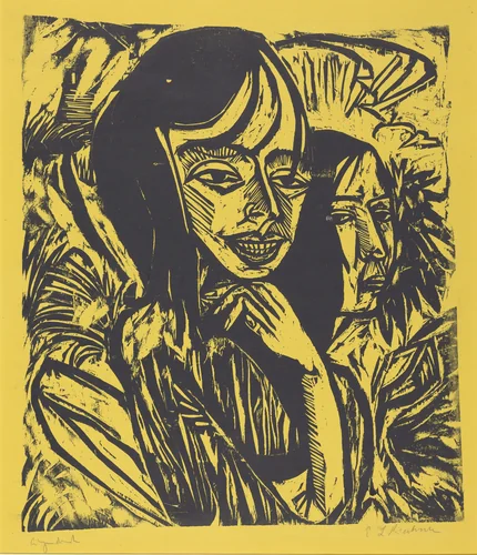Fehmarn Girls by Ernst Ludwig Kirchner, print, 1913