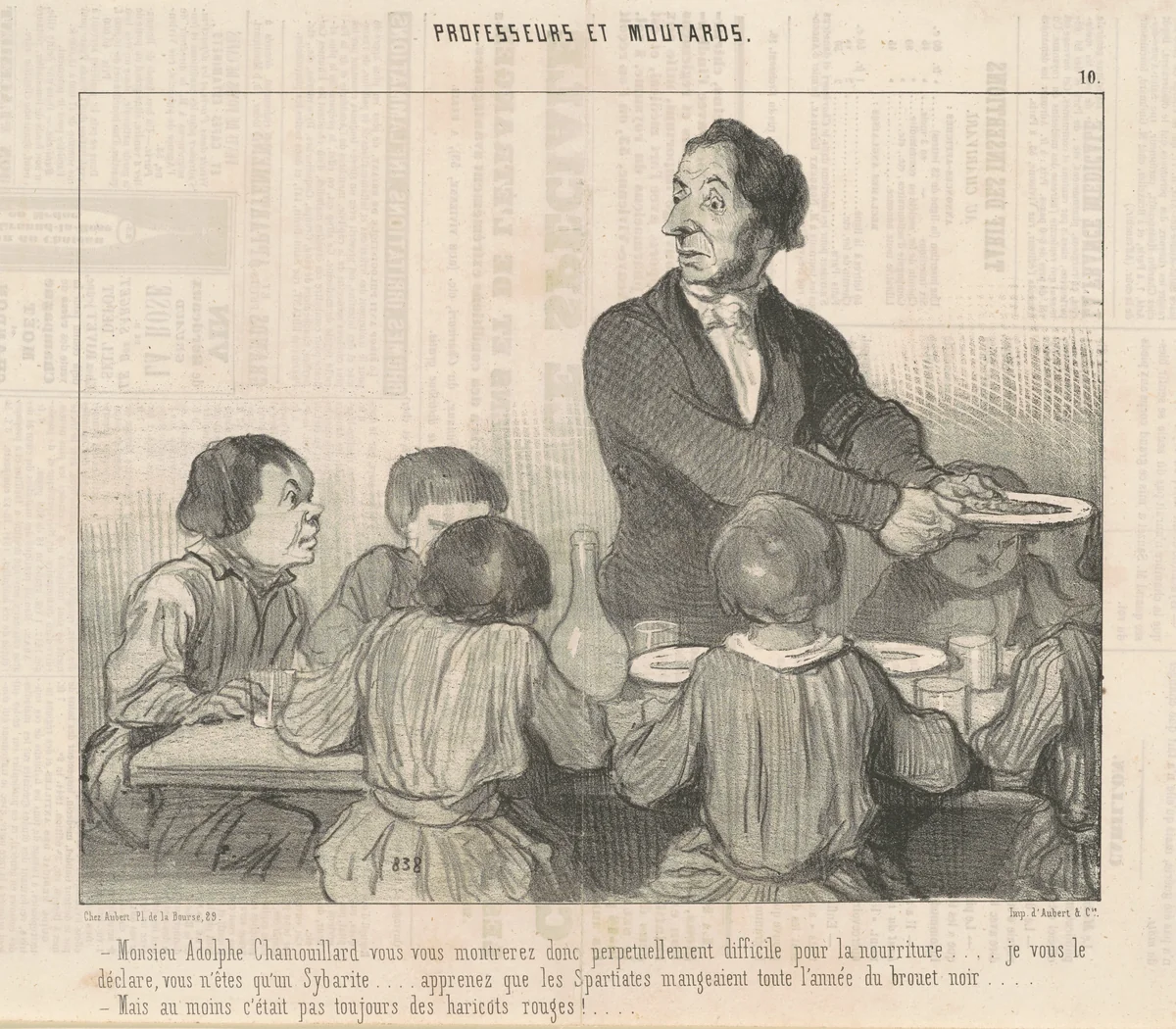 Monsieur Adolphe Chamouillard vous vous montrerez donc ... by Honoré Daumier, print, 1846