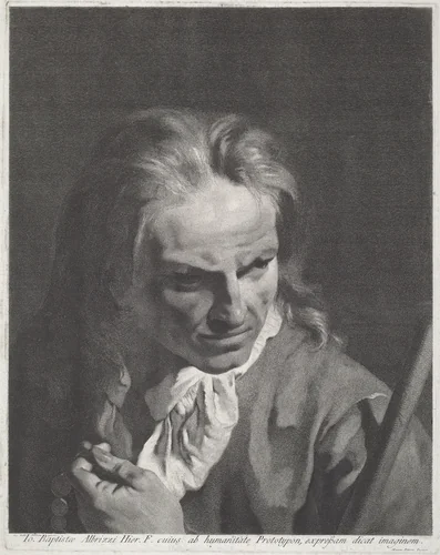 A Gentleman Pilgrim with a Rosary by Marco Alvise Pitteri, print, 1740-1749