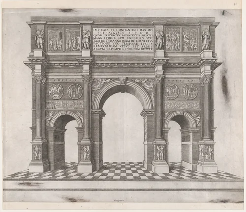 Arch of Constantine, from "Speculum Romanae Magnificentiae" by anonymous, print, 1530-1580