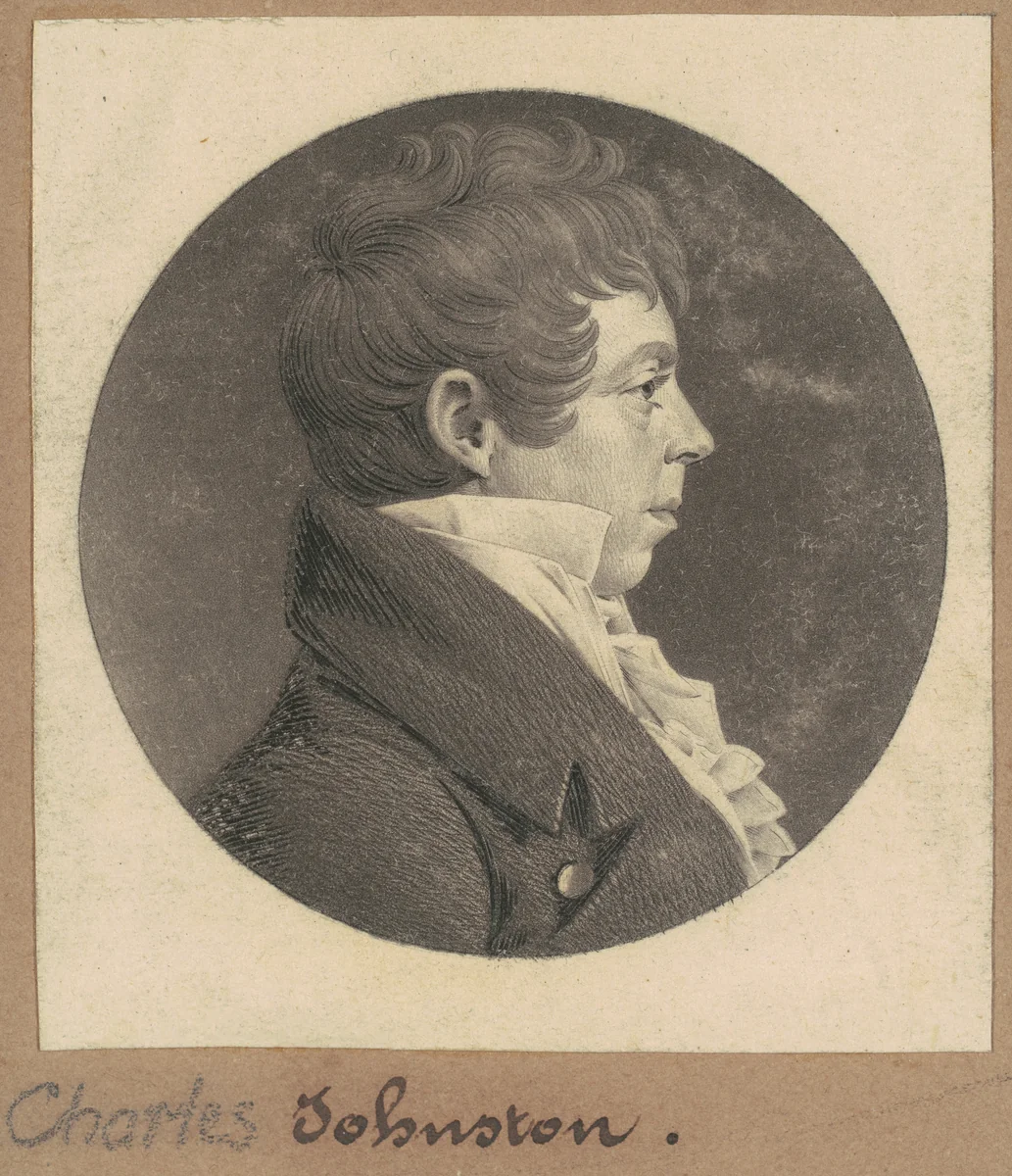Charles Johnston by Charles B. J. Févret de Saint-Mémin, print, 1808